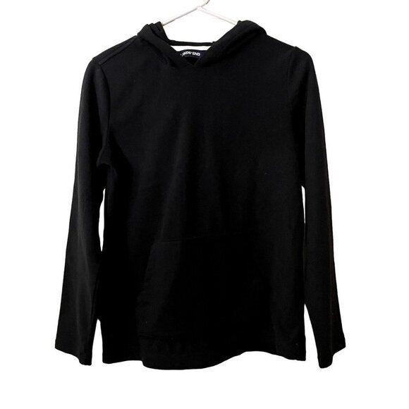 Lands' End Tops - Lands' End black hoodie athleisure classic comfortable casual top jacket pockets